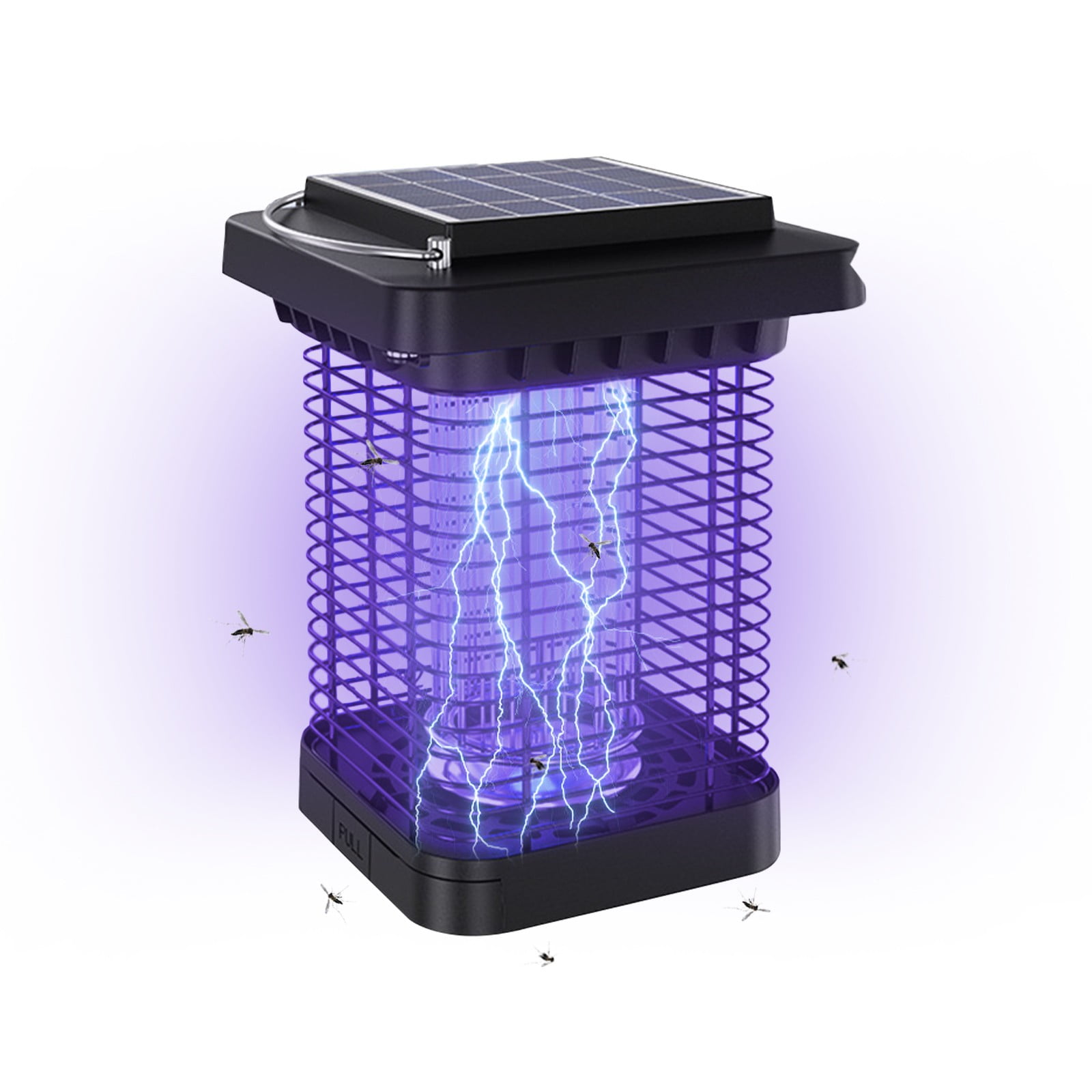 Vadktai Solar Bug Zapper Outdoor, Mosquito Zapper Indoors, Cordless Fly Trap Lamp for Home Backyard Patio Garden