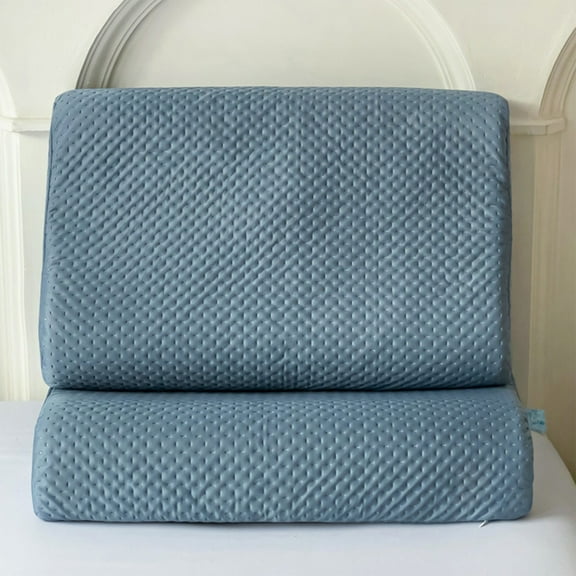 Vadktai Solid Color Ice Silk Latexs Pillowcase Memory Pillow Dedicated Liner Cover Size 15.7x23.6 Inches