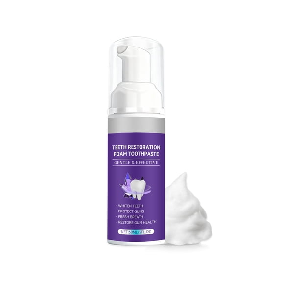 Vadktai Teeth Whitening Foam - Tooth Stain Remover for White Teeth - Braces Cleaner - Brushable Foam Whitens Teeth, Eliminates Bacteria, Fights Plaque and Bad Breath