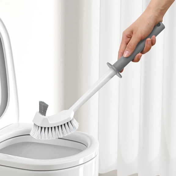 Vadktai Toilet Bowl Brush Without Holder, Bathroom Deep Cleaning Toilet Cleaner Scrubber Under Rim with Curved Bristle for Dead Corner Clean, Modern Rv Toilet Decorative Accessories