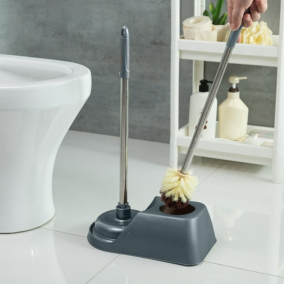 Vadktai Toilet Plunger and Toilet Bowl Brush Combo Set with Caddy