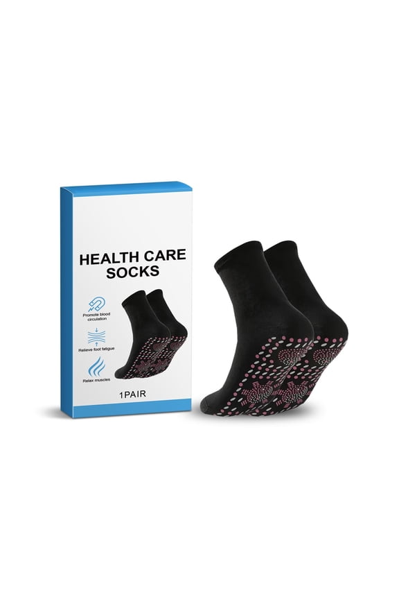 Tourmaline Thermal Circulation Acupressure Self-Heating Shaping Socks, Tourmaline Slimming Health Sock,Foot Massage Thermotherapeutic Sock