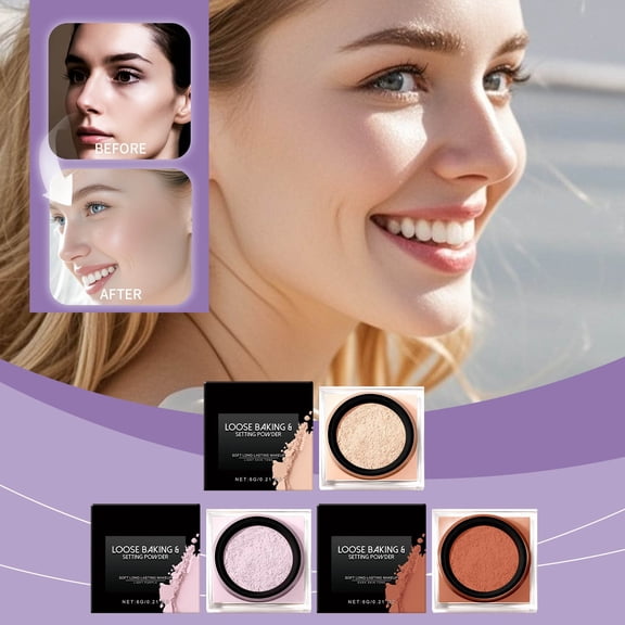 Vadktai Translucent Setting Powder - Lightweight, Talc-Free Finishing Powder for Face Makeup with a Soft, Natural Finish