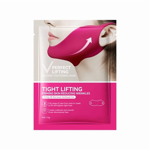 Vadktai V Line Lifting Mask, V-Line Firming Mask, Double Chin Reducer, Lifting Hydrogel Chin Patch, Skin-Tightening Masks for Jawline Support and Hydration