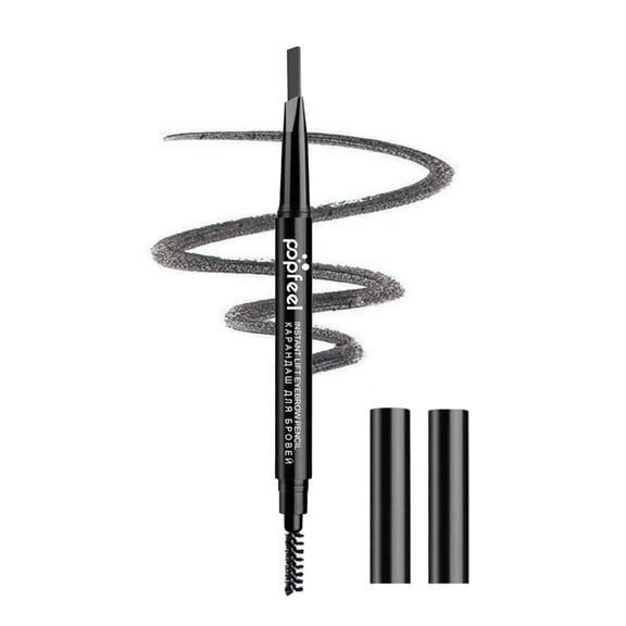 Vadktai Waterproof Black Eyebrow Pen with Brush, Dual-sided Fine Eyebrow Pencil, Natural-Looking Brows, Long Lasting, Draws Tiny Brow Hairs and Fills in Sparse Ultra-Fine Brow Pen