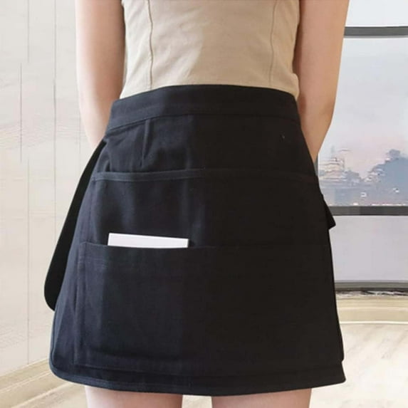 Vadktai Waterproof Hair Stylist Apron with 5 Pockets, Bleach-proof Half Waist Apron for Salons, Cosmetology, & Groomers