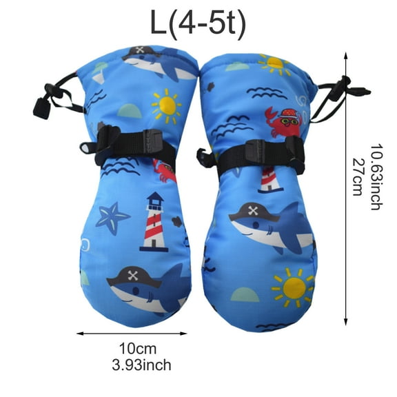 Vadktai Winter Kids Waterproof Gloves for Boys Girls Snow Ski Toddler Baby Mittens Outdoor for Infant Teens