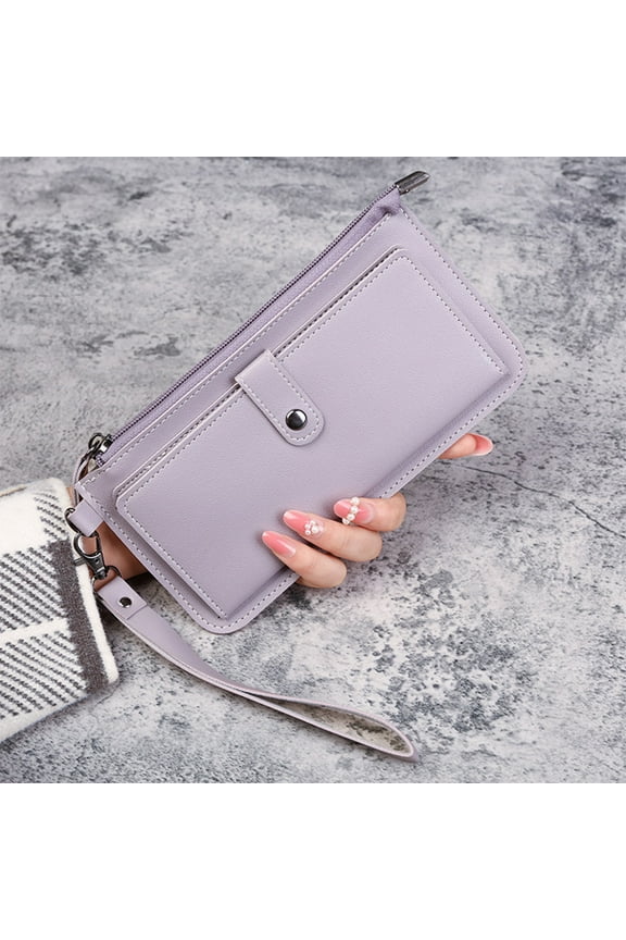 Womens Wallet, RFID Blocking Bifold Multi Card Case Wallet with Zipper Pocket Crosshatch