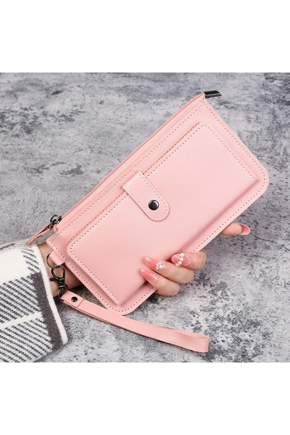 Womens Wallet, RFID Blocking Bifold Multi Card Case Wallet with Zipper Pocket Crosshatch