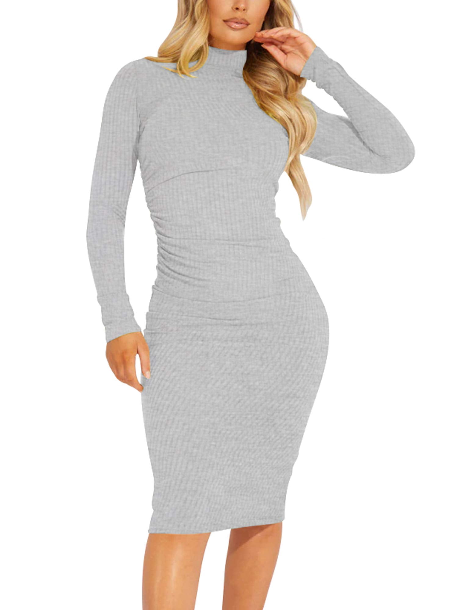Vestido Moldeador De Mujer Largo Sin Costuras - Con Soporte Extraíble, Control Abdominal, Mangas Largas