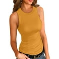 thumbnail image 1 of Vafful Womens Tank Tops High Neck Summer Tanks Cami Sleeveless Tops Basic Shirt Ribbed Racerback Blouses Purple X-Large, 1 of 9