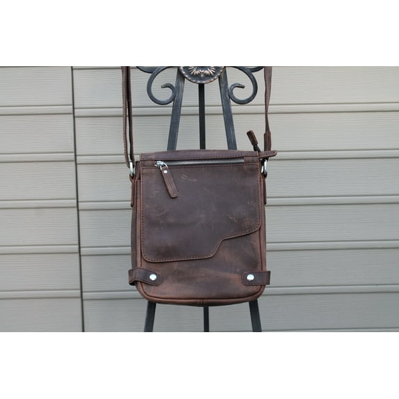 Vagarant Traveler 10" Cowhide Leather Satchel Bag L28.VB