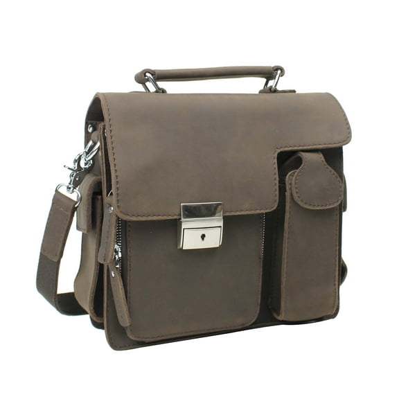 Vagarant Traveler 10" Cowhide Leather Satchel Shoulder iPad Bag L71.DS