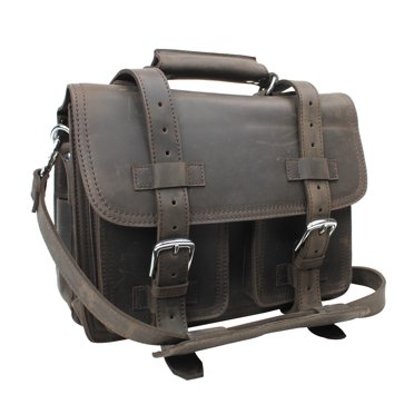 Vagarant Traveler 14" Medium CEO Leather Briefcase/Backpack Tote L92.DB