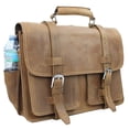 thumbnail image 1 of Vagarant Traveler 14" Medium CEO Leather Briefcase/Backpack Tote L92.VB, 1 of 3