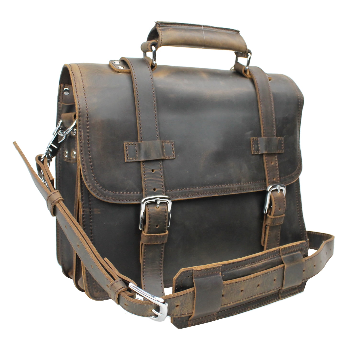 Vagarant Traveler 16" 3-tier Pro Leather Briefcase L63.DV