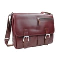 thumbnail image 1 of Vagarant Traveler 16" Cowhide Leather Messenger Bag LM10.WR, 1 of 3