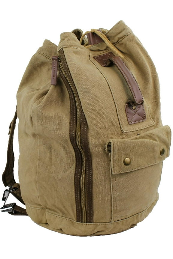 16" Rock Round Style Canvas Backpack C07.KK