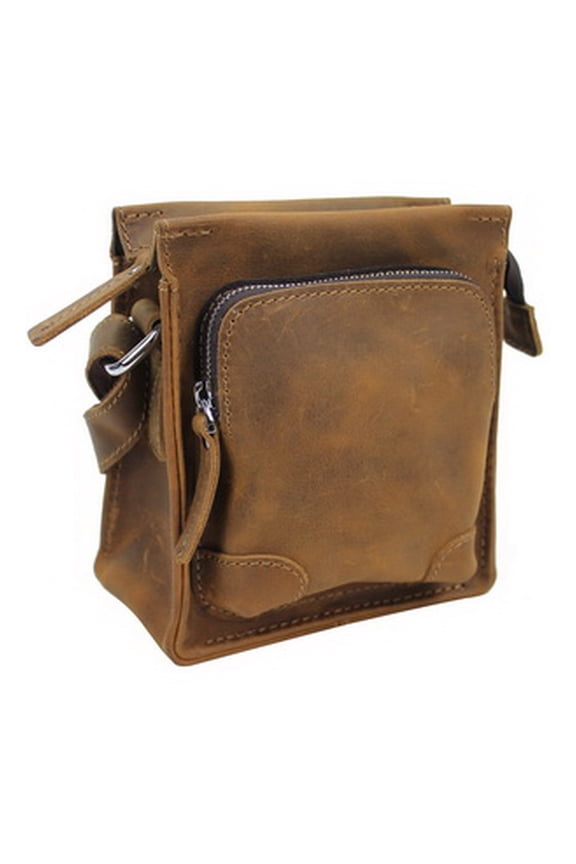 7" Cowhide Leather Satchel Bag LS07.VB