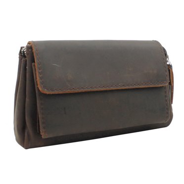 Vagarant Traveler 8.5" Cowhide Leather Large Clutch Bag LH01.DB
