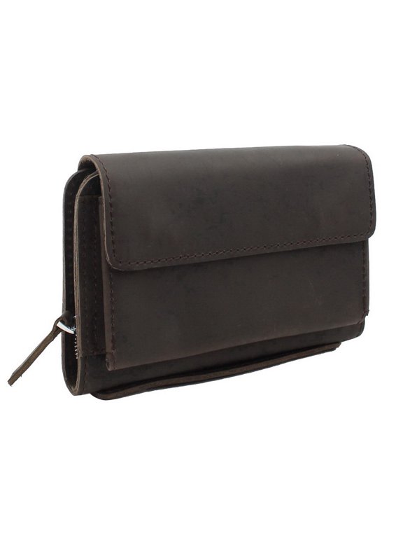 8.5" Cowhide Leather Large Clutch Bag LH02.DB