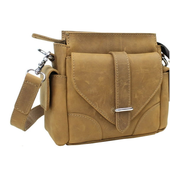 Vagarant Traveler 8.5" Cowhide Leather Satchel Bag LS08.BRN