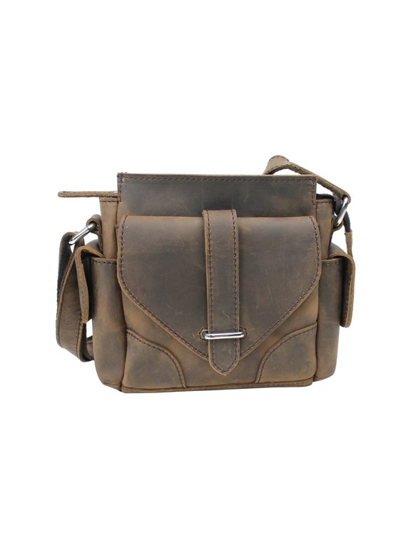 8.5" Cowhide Leather Satchel Bag LS08.DB