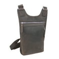 thumbnail image 1 of Vagarant Traveler 9" Cowhide Leather Pouch Kindle Sling Slim Bag L83.DB, 1 of 3
