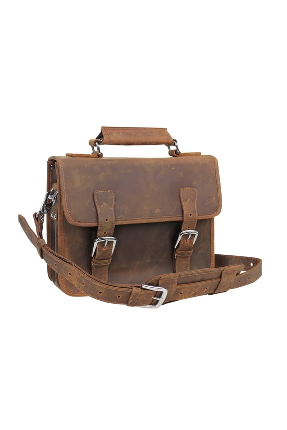 Vagarant Traveler BUSHWACKER - 13" Medium Cowhide Leather Messenger Bag L07.VB