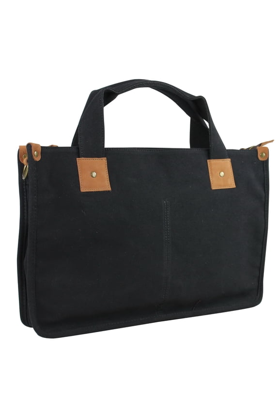 Canvas Messenger Casual Bag with Lift Handle CM34.BLK