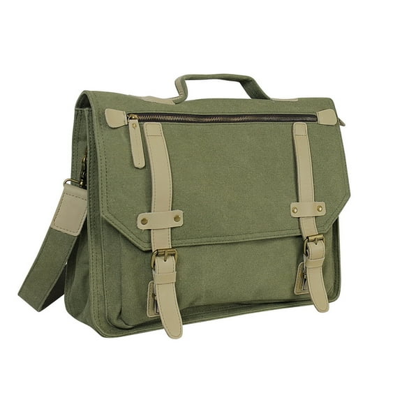 Vagarant Traveler Classic Canvas Laptop Messenger Bag CM18.GRN