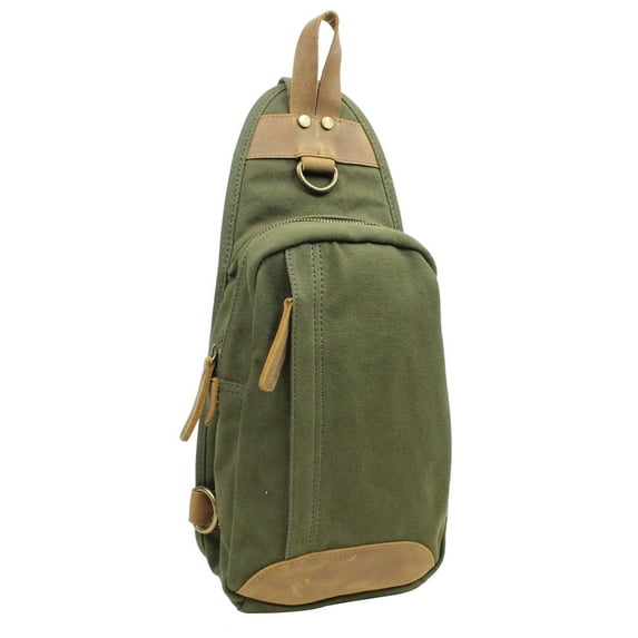 Vagarant Traveler Cotton Canvas Chest Pack Travel Bag CK87.GRN