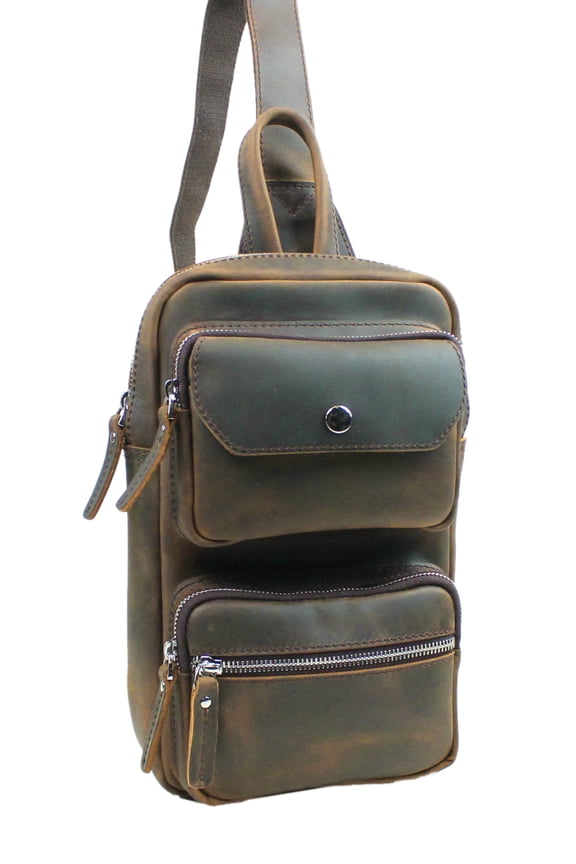 Cowhide Leather Chest Pack Travel Companion LK15.DB