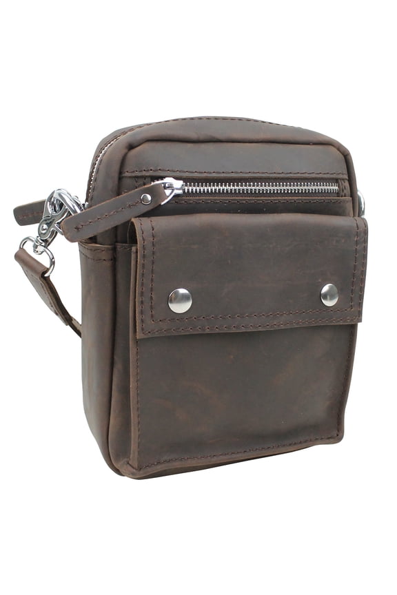 Cowhide Leather Cross-Body Waist Bag LS31.DB