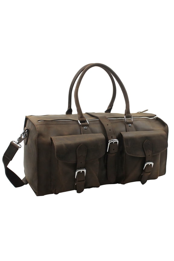 Cowhide Leather Overnight Travel Duffle Bag LD01.DS