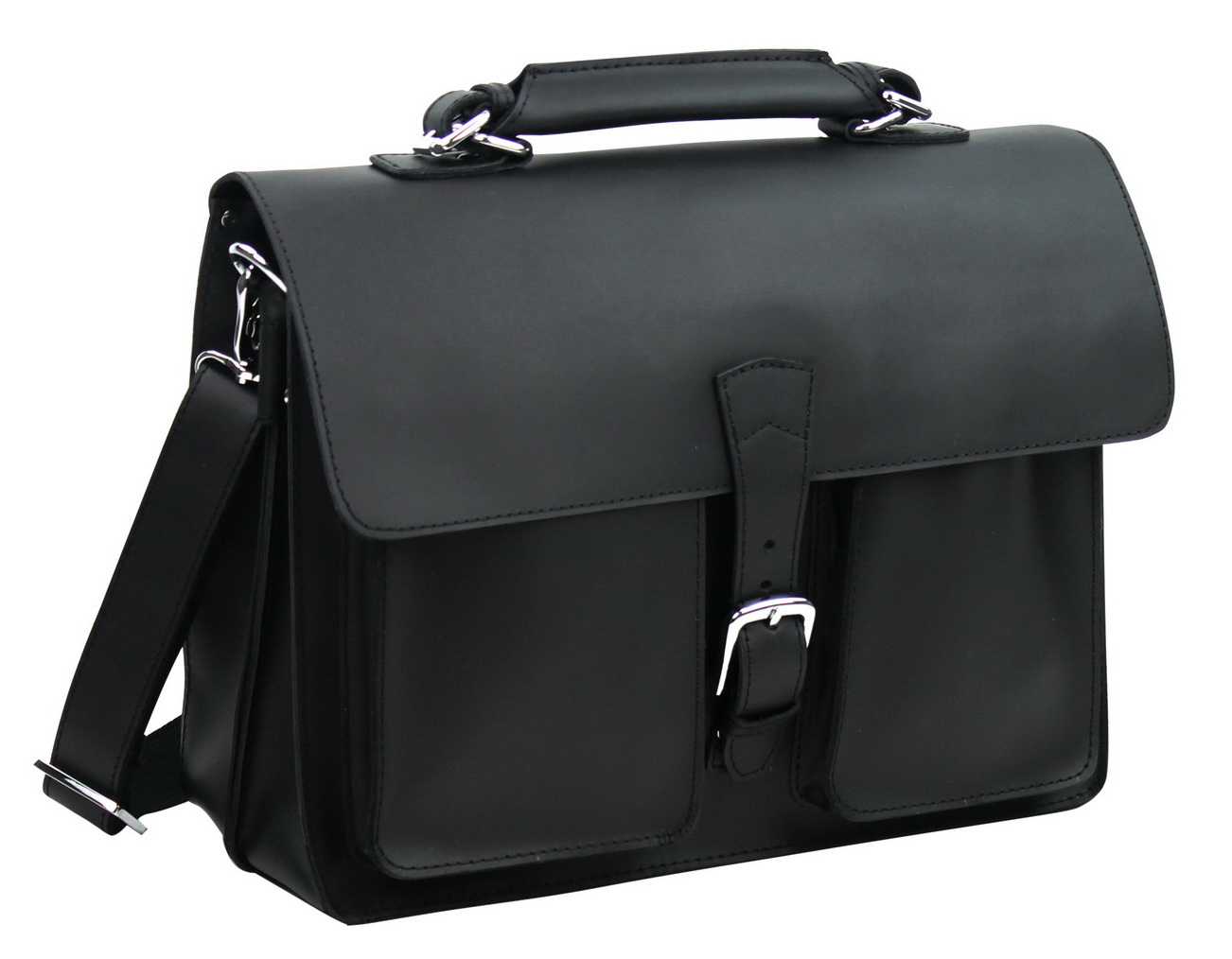 Vagarant Traveler Cowhide Leather Pro Briefcase L64.BLK