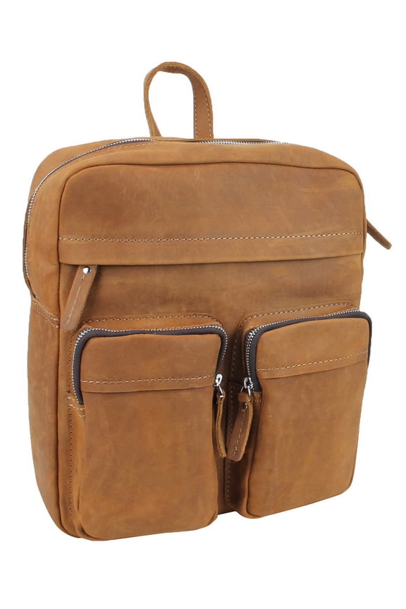 Full Grain Cowhide Leather Backpack LK03.BRN