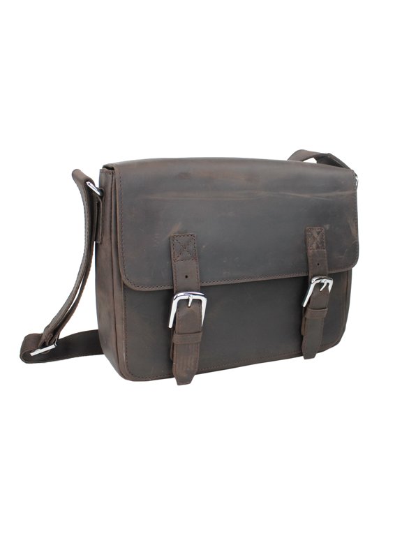 Vagarant Traveler Full Grain Cowhide Leather Casual Messenger Bag L60.DB