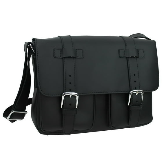 Vagarant Traveler Full Grain Leather Casual Messenger Bag L73.BLK