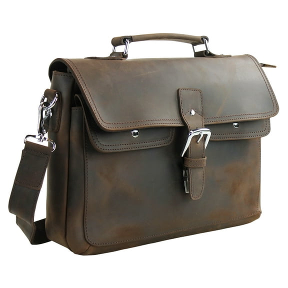 Vagarant Traveler Full Grain Leather Laptop Bag LM30.DS