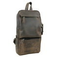 thumbnail image 1 of Vagarant Traveler Full Grain Leather Long Shape Check Pack LK22.DS, 1 of 3