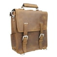 thumbnail image 1 of Vagarant Traveler HIKER - 14" Tall Leather Laptop Bag/Tote Bag L04.VB, 1 of 3