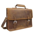 thumbnail image 1 of Vagarant Traveler Large Full Grain Cowhide Leather Briefcase Laptop Bag L05.VB, 1 of 3