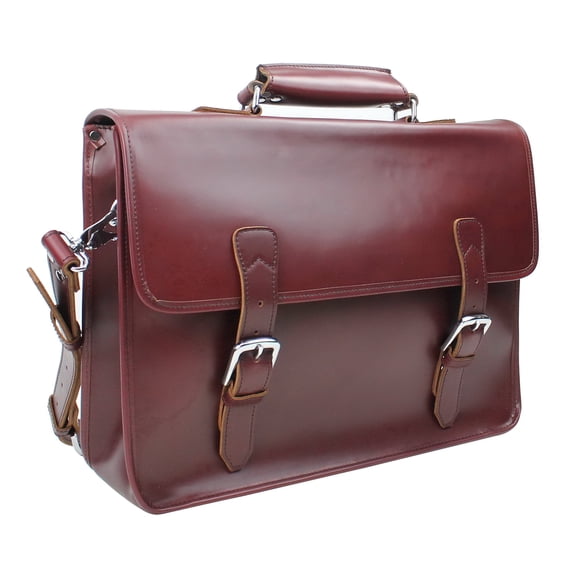 Vagarant Traveler Large Full Grain Cowhide Leather Briefcase Laptop Bag L05.WR