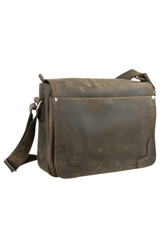 Medium Full Grain Leather Messenger Bag LM33.DS