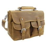 Vagarant Traveler Spacious Cowhide Leather Messenger Bag L53.BRN