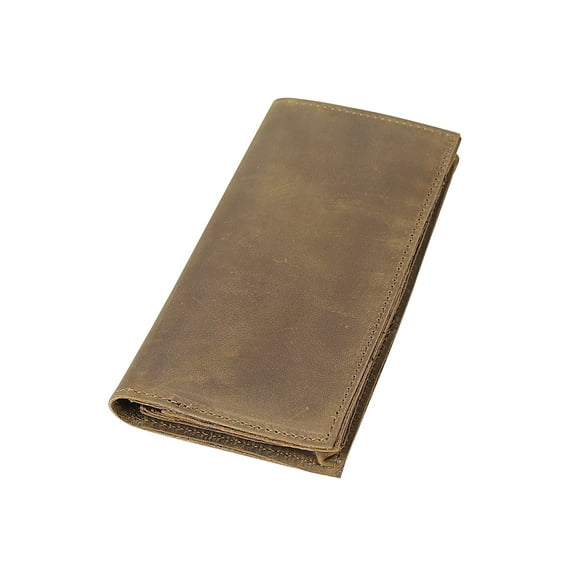 Vagarant Traveler Vintage 7.5" Full Leather CEO Checkbook Card Holder A598.VD
