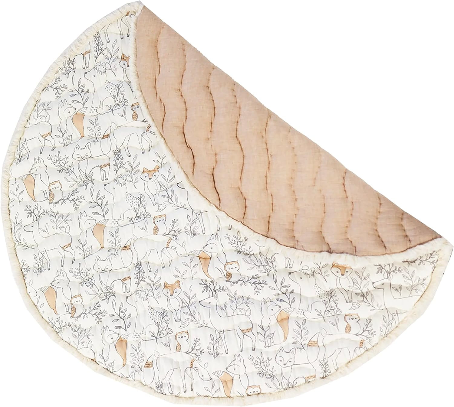 Vagascape Activity Mat, Infant and Baby Quilted Playmat for Boys and Girls, Woodland Print, 40” x 40”