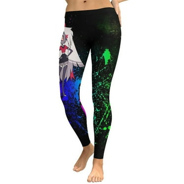 Vaggie Hazbin Hotel Yoga Pants For Womens Soft Elastic Tummy Control Non See-Through Running Workout Leggings Athletic Pant