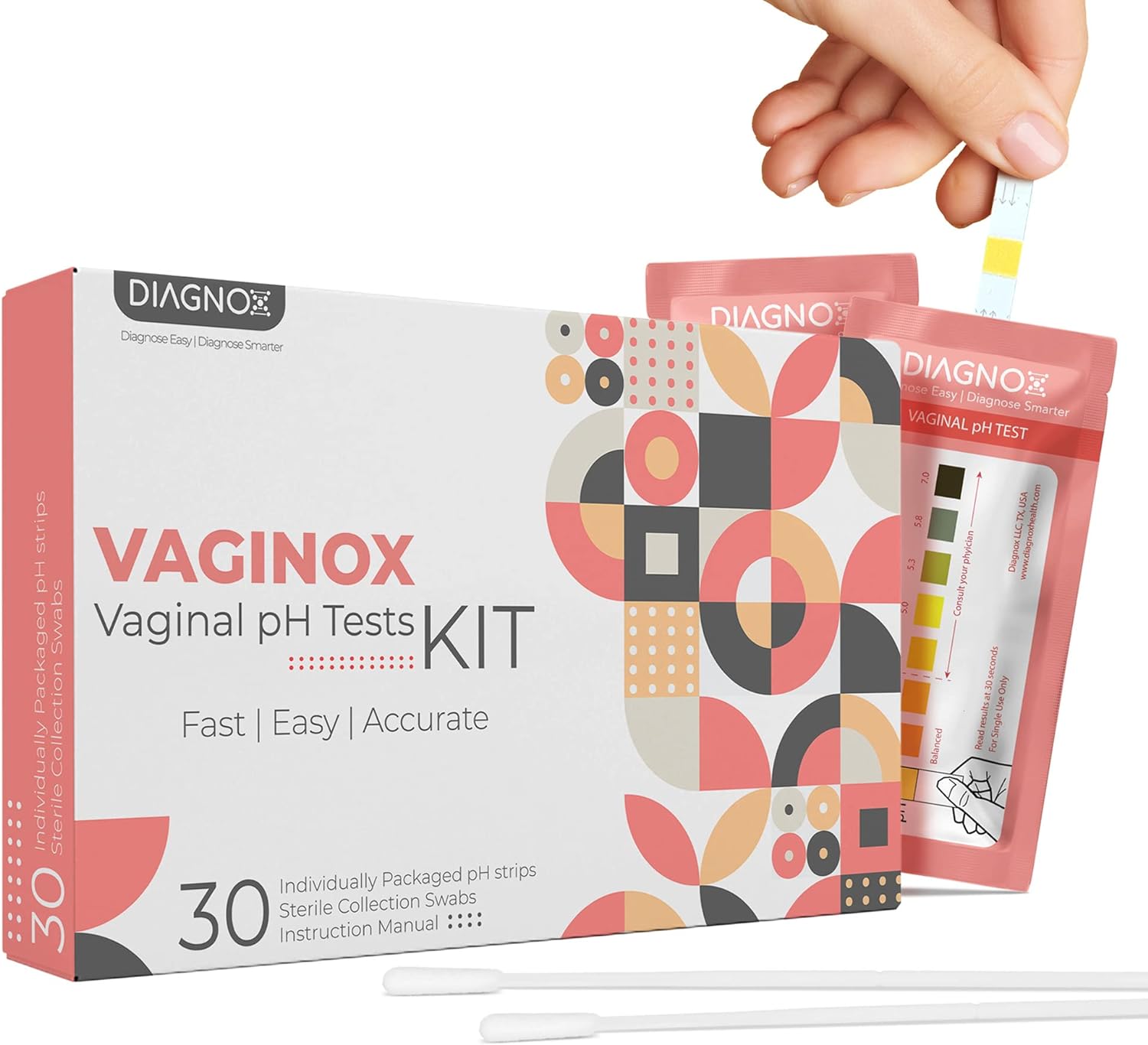 Vaginal PH Test Kit with Sterile Swabs and eBook Vaginal PH Balance